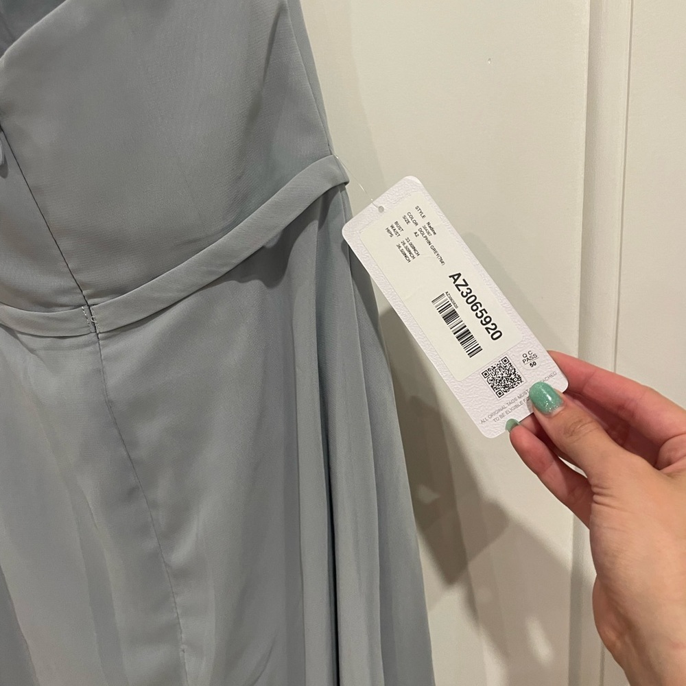 Azazie Nadine Bridesmaids Dress dolphin grey